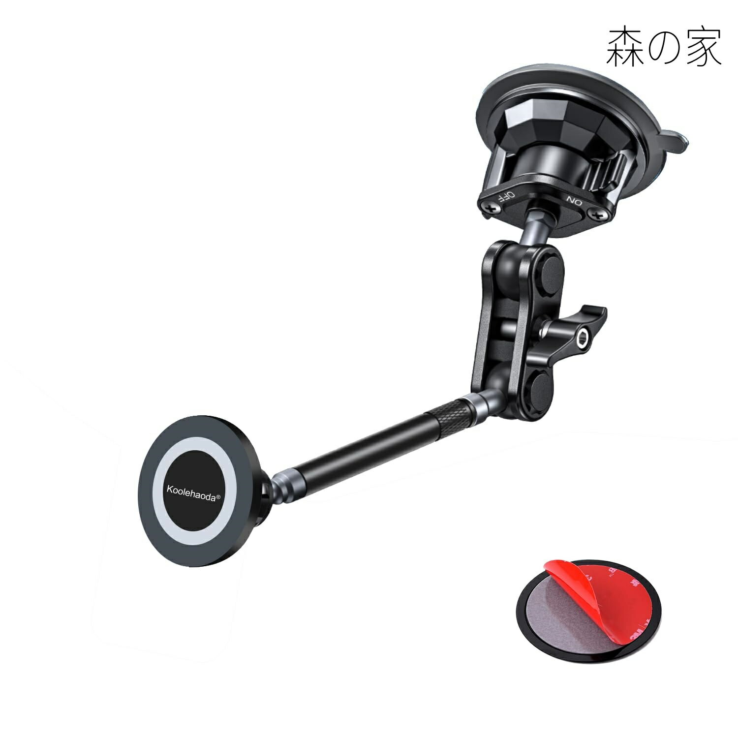 Rakuten - 【送料無料】車 スマホスタンド 安定性 Magsafe対応 高級アルミニウム合金素材 超 カー用品 車載スマホホルダー 多角度自由調節 360°回転 片手操作 1秒で着脱 スマホ車載ホルダー 携帯スタンド iPhone & Android多機種と多車種が対応