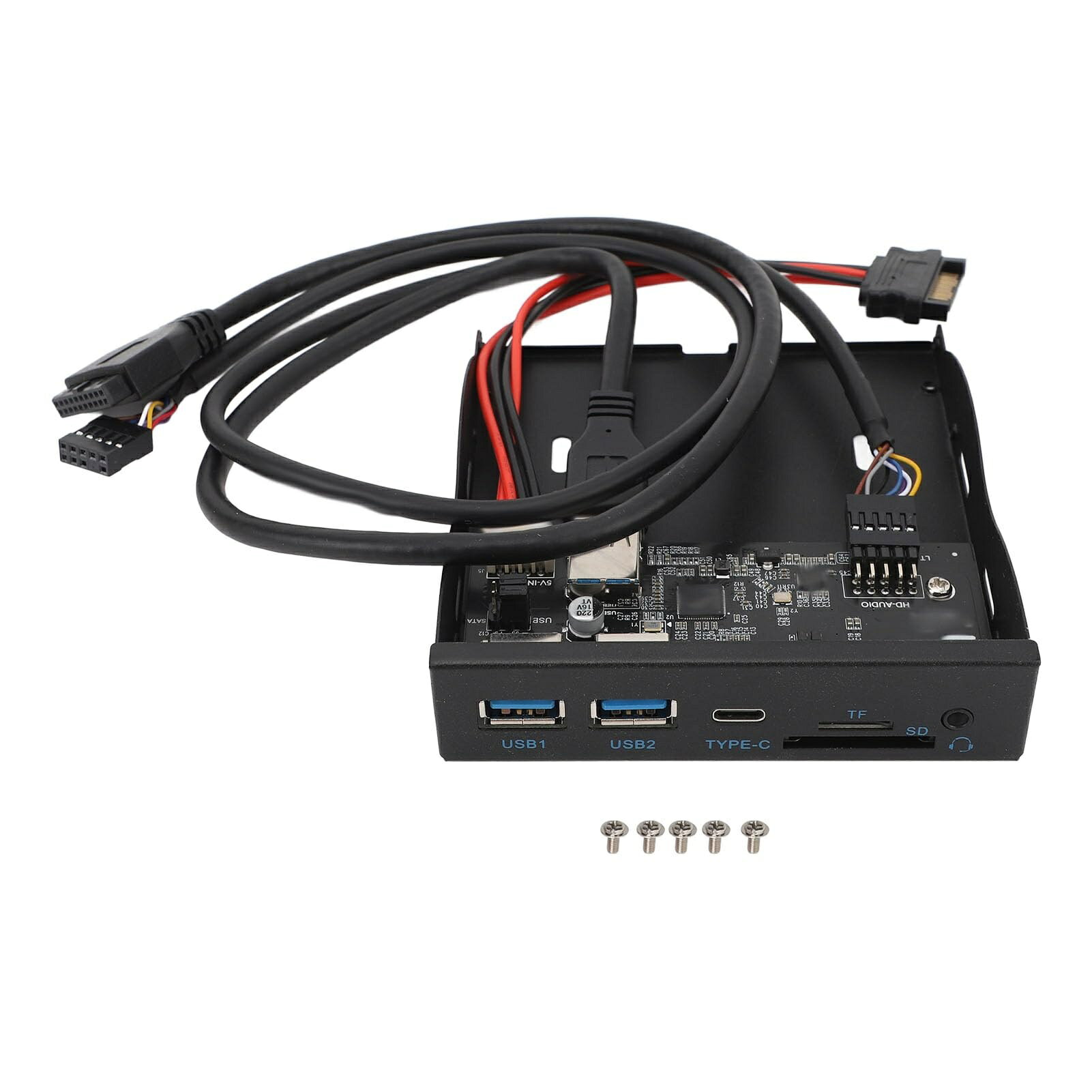 インチ フロント パネル ハブ、USB3.2 GEN1 5Gbps フロッピー ドライブ パネル 19PIN USB フロント パネル、1 TYPE C、2 USB3.0、 XP/7/8/10/11/2003、OS X、LINUX 用