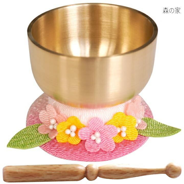 Rakuten - 【送料無料】おりん りん ミニ お空の花おりん 手元供養 ミニおりん コンパクト かわいい 小さい ちりめん 子供 水子供養 ペット供養 メモリアル（（ピンク）