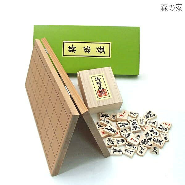 Rakuten - 【送料無料】新桂5号折将棋盤セット(木製駒樺材 優良押し)