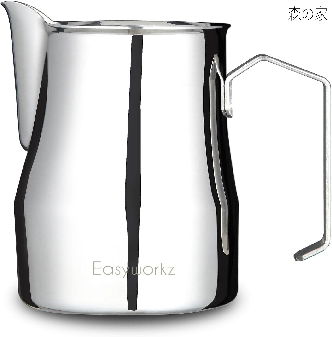 Rakuten - 【送料無料】ミルク ピッチャー ジャグ ステンレス鋼製 ラテアート コーヒー カップ 450ml シルバー