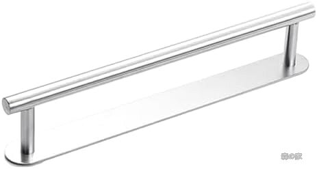 [Envío gratuito] No dañar la pared Hanger de toallitas 40cm de forma redonda de plata 1 etapa de la toalla de baño con placa de acero Hockey fijación sin obras fácil de instalar fácil de quitar