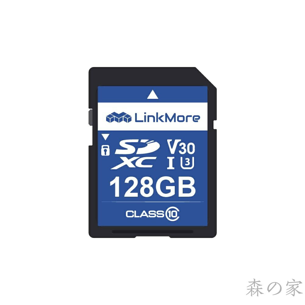 Rakuten - 【送料無料】LinkMore SDカード 128GB メモリーカード 4K動画対応 / フルHD撮影/デジタルカメラ/一眼レフ / V30 / Class10 / UHS-I / U3【最大読込95MB/s