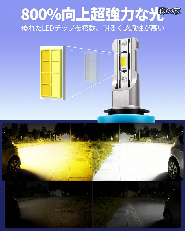 【送料無料】2色切替】Marsauto フォグランプ h11 h8 h16 h9 led フォグ「メモリー...