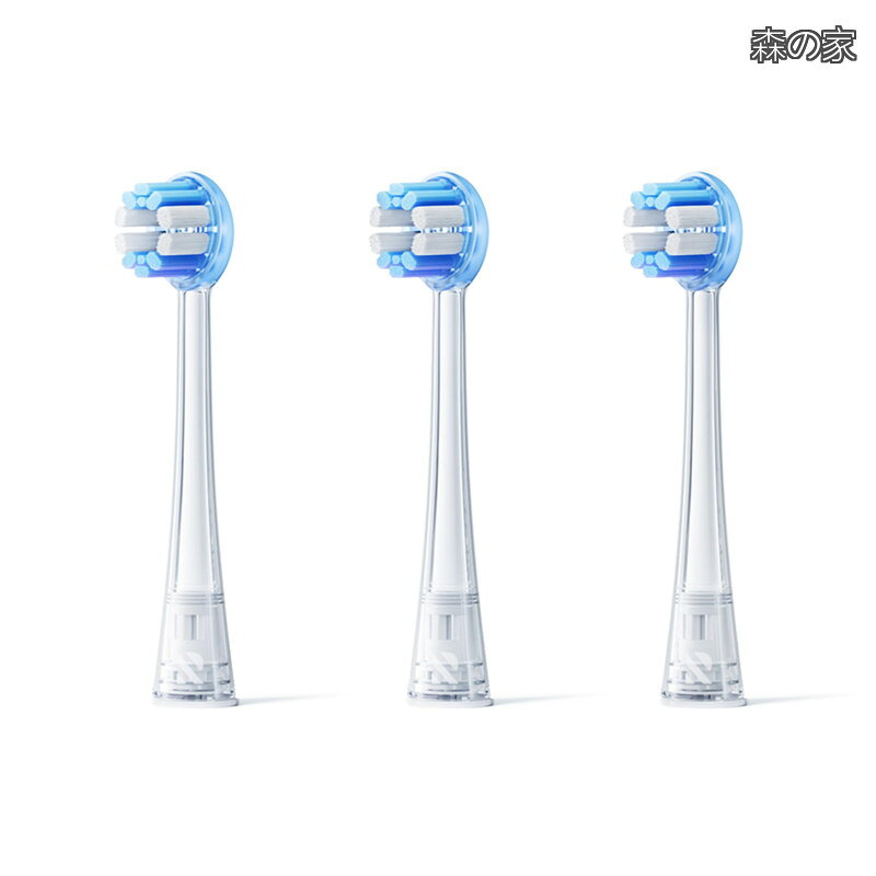 歯間スッキリ制覇】RANVOO AirJet X5 電動歯ブラシ 替えヘッド オリジナル ディープクリーン 360度全面洗浄 プラーク除去 3本