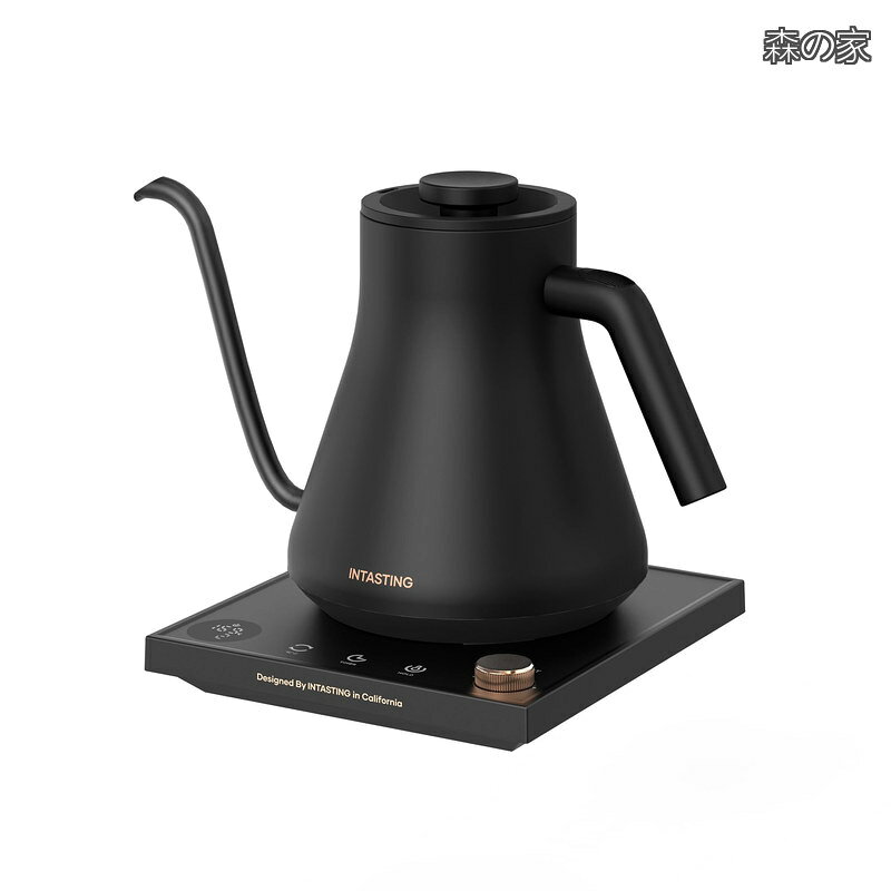 【送料無料】電気ケトル コーヒー 1°C単位の温度調節 コーヒー ケトル 細口ドリップ 1200W高速沸騰 2時間保温 LED表示パネル 電気ポット ドリップ ポット 空焚き防止 コン morinoya-light-10051175 森の家 パッケージ画像