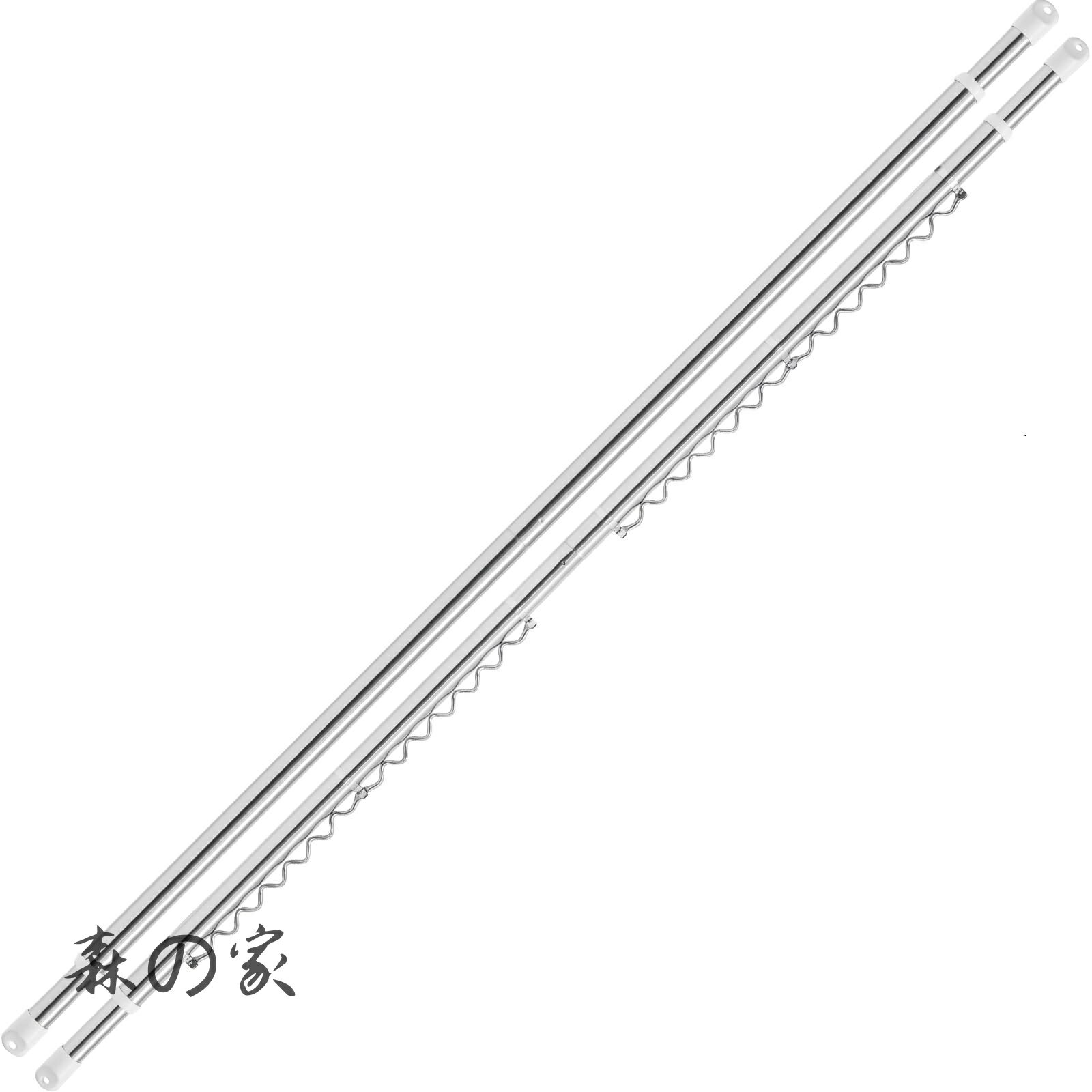 【送料無料】2本 160cm〜300cm 304ステンレス 屋外 ベランダ 室内 ものほしざお 物干し 洗濯物干し 伸縮 ものほし竿 3m 2個セット 耐荷重25~50kg (ハンガーかけ竿 1本+ストレート竿 1本 ホワイト)