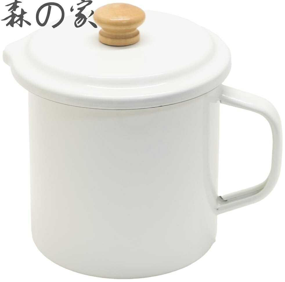 【送料無料】オイルポット ホーロー 1.5L こし網付き 大容量 ステンレス フィルター 琺瑯 ほうろう 油こし 油入れ 油ポット オイル差し 油さし あぶらこし 油ろ過器 油処理 揚げ物 油入れ 天ぷら油 (ホワイト)