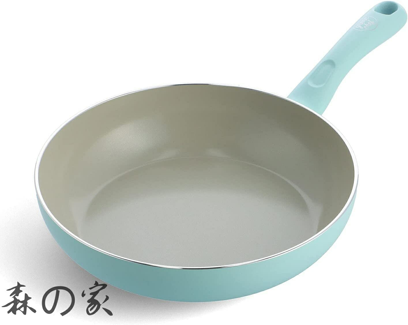 Rakuten - 【送料無料】フライパン 26cm IH・ガス火対応 【アースカラー】 PFASフリー 有害物質・フッ素樹脂不使用 スターターモデル ダイヤモンド粒子配合 ミント グリーン CC005420-004