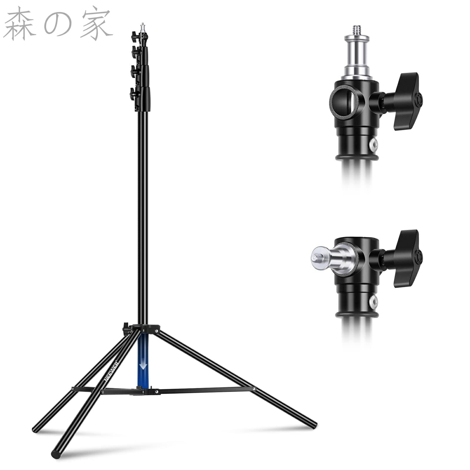乐天商城 - 【送料無料】/ エアクッションライトスタンド 頑丈な金属製写真三脚スタンド 1/4