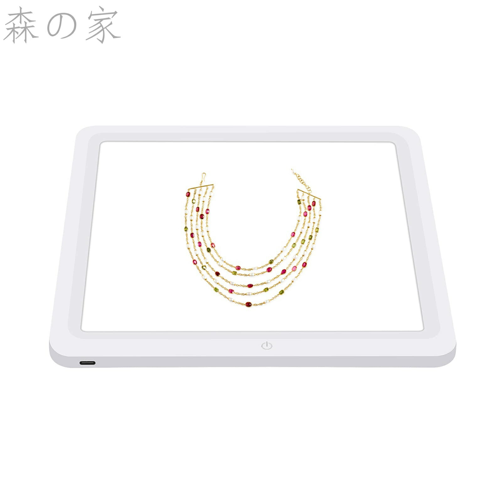 Rakuten - 【送料無料】シャドーレスライトパネル 超薄型 高輝度LEDライトパネルパッド 白色光 800LM 6000K アクリル製 Type-C給電 ジュエリーや化粧品商業用撮影に最適 キット