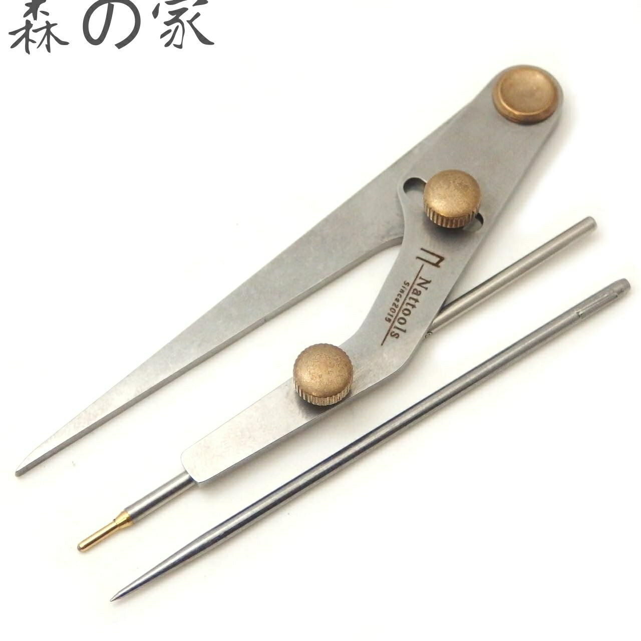 Rakuten - 【送料無料】銀ペン コンパス レザークラフト ディバイダー 革 替え芯 セット 手芸 道具 工具