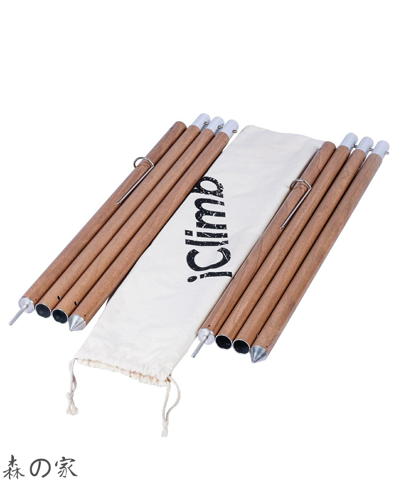 [무료 배송] 터프 폴 2 개 세트 240cm 총 중량 약 2kg 알루미늄 합금 제 직경 28mm 4 분할 식 버튼 잠금 식 높이 조절 가능 랜턴 후크 포함 수납 봉투 포함 텐트 터프 용