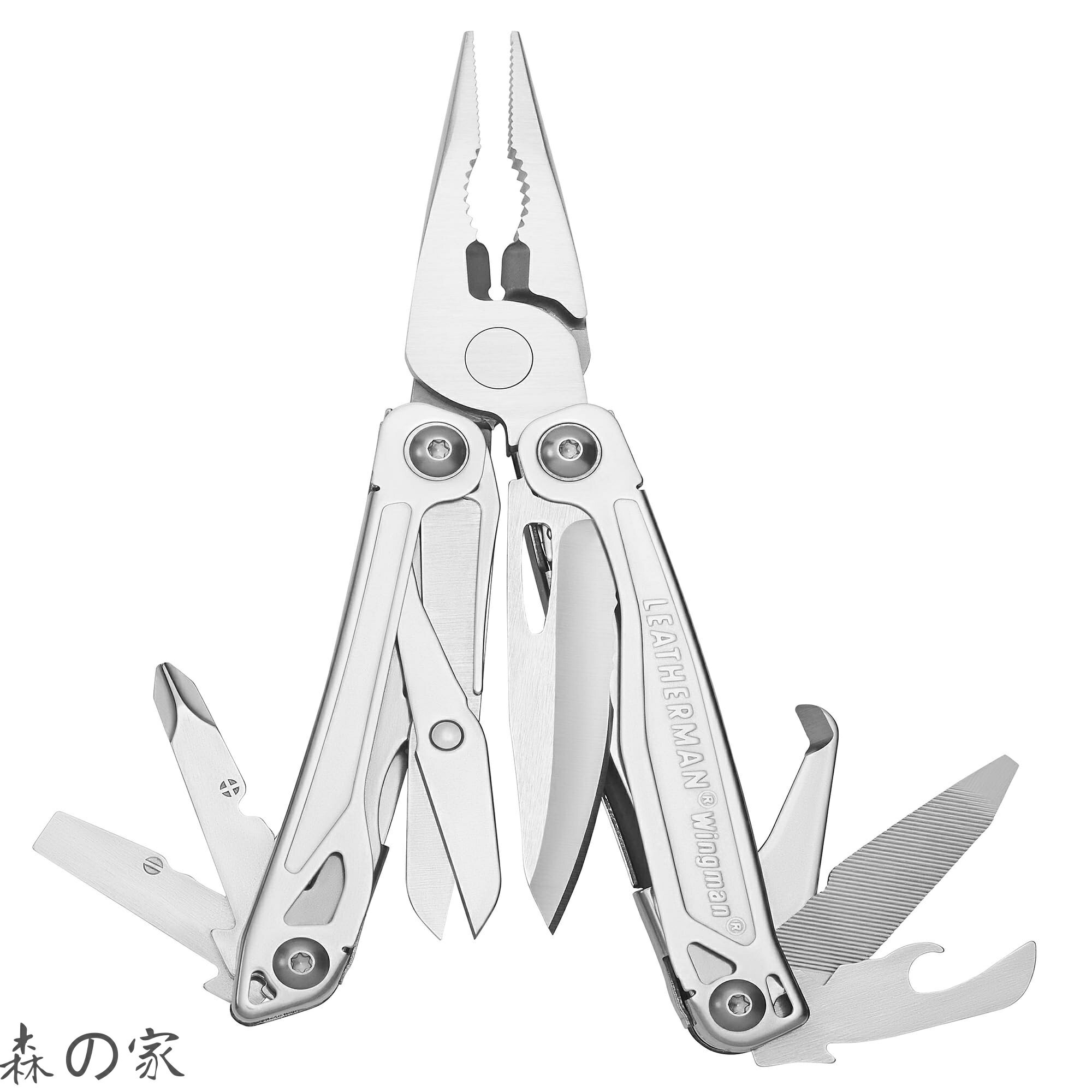 Rakuten - 【送料無料】(レザーマン) マルチツール WINGMAN 14機能 スプリングプライヤー ハサミ 25年保証 日常使い 家庭用 DIY シルバー