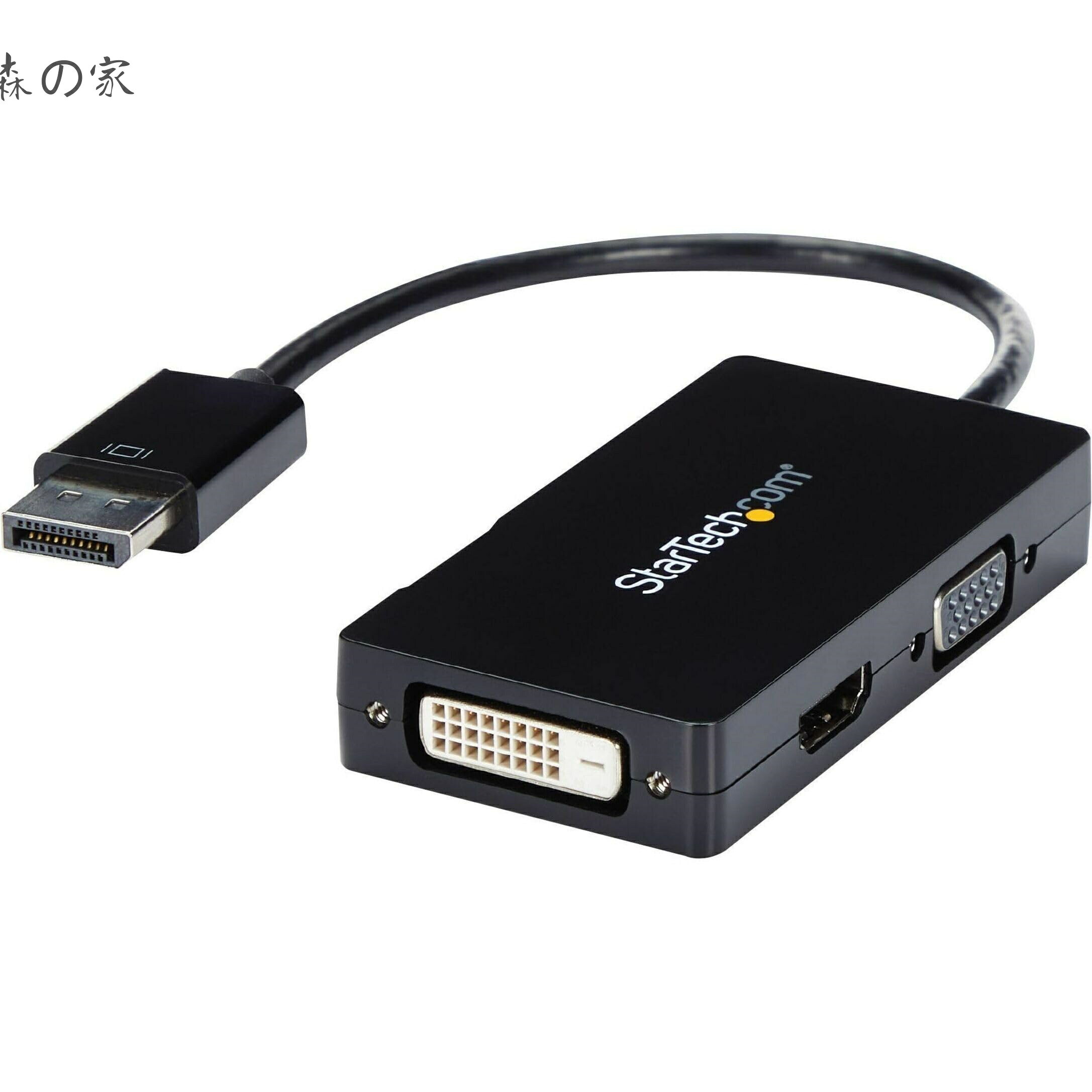 DisplayPort - VGA DVI HDMI変換アダプタ 3 in 1 ディスプレイポート DP変換ケーブル 1920x1200 ブラック DP2VGDVHD