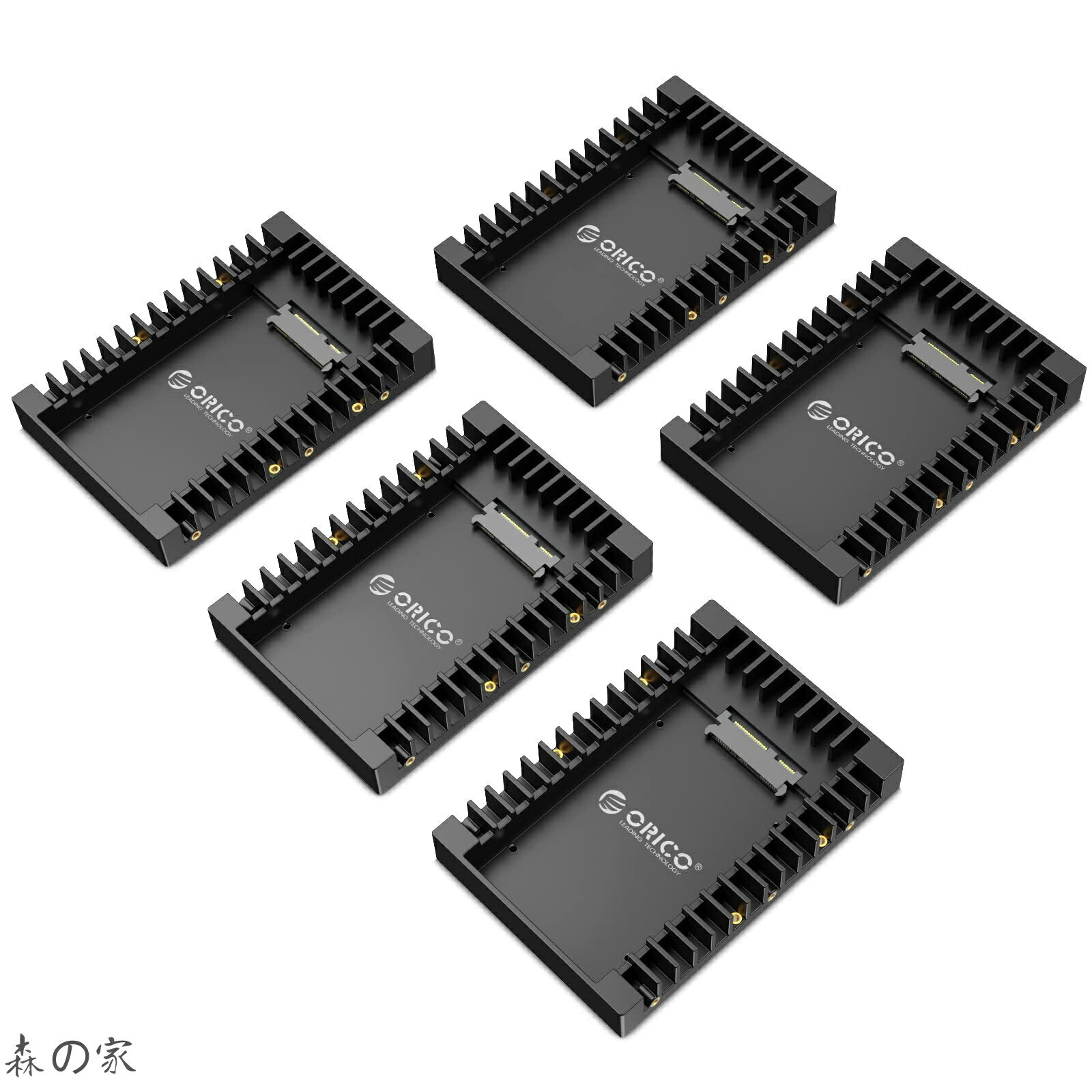 [Free Shipping] ORICO 2.5 to 3.5 Conversion Mount for 2.5-inch HDD/SSD, Built-in SATA Interface, HDD Case, 3.5-inch Conversion Bracket, with Screws, Black, 1125SS-5PCS