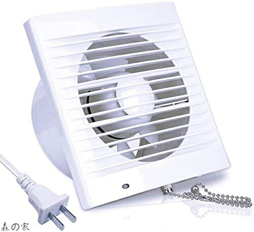 Rakuten - 【送料無料】引きひもスイッチ 蚊避け 逆流を抑え 換気扇 パイプファン 100mm ダクトファン 100v/110v 排気 大風量 格子フィルター 高速モーター 換気ファン 通気用 送風 台所 窓用 浴室換気扇 屋根裏 ホテル 居間 ガレージ 一般換気扇 軽量 白
