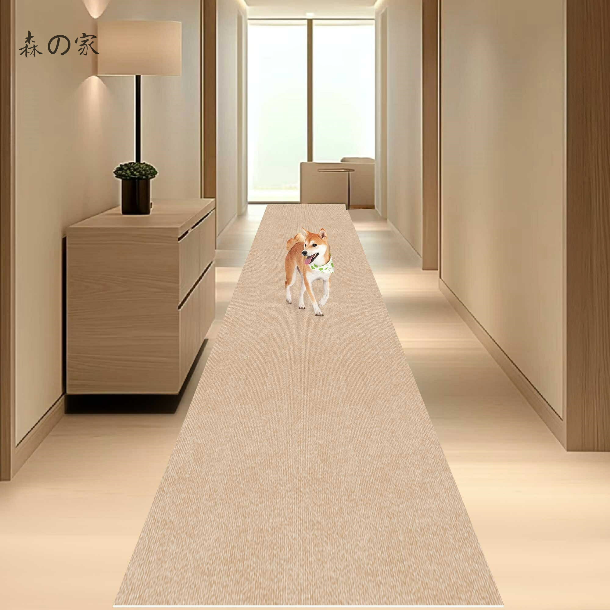 Rakuten - 【送料無料】廊下敷き カーペットラグ ラグマット 台所マット ロング600×80cm HAODEMI ペット 絨毯 フローリング 滑り止めマット 足腰負担軽減 階段カーペットマット カーペット キッチンマット 洗える 玄関マット PU 厚み4mm厚 踏み心地いいラグ 床暖房