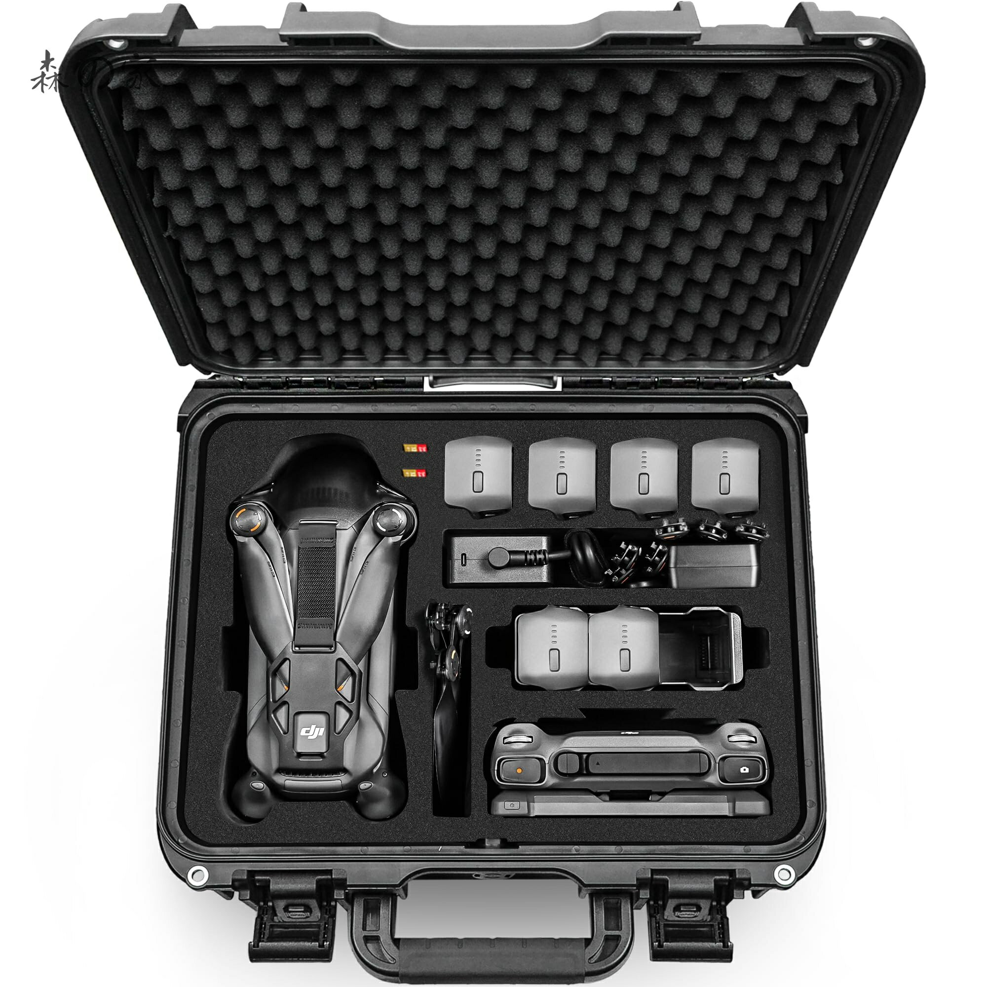 【送料無料】防水ハードキャリングケース DJI Mavic 4 Pro ドローン Creator Combo Fly More Combo DJI RC Pro 2 DJI RC 2 バッテリー（7個） 充電ハブ その他アクセサリー用）（ケースのみ）