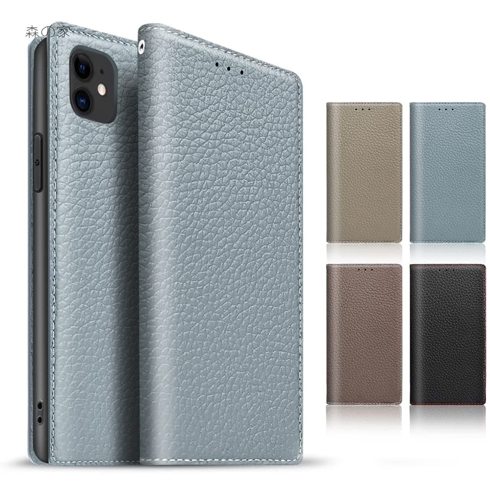 Rakuten - 【送料無料】用の ケース 手帳型 アイフォン11 用の ケース 高級牛本革 いphone11 用の スマホケース マグネット式 携帯カバー 財布型レザー 手帳型カバー本革 スタンド機能 ストラップ付き カードポケッ トギフトボックス付き ブルー×ブルー