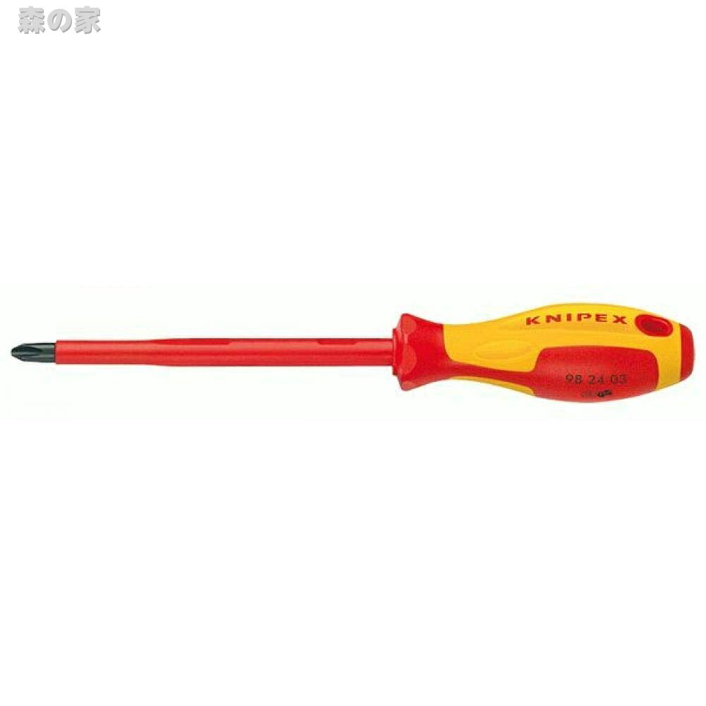Rakuten - 【送料無料】クニペックス(Knipex) 絶縁プラスドライバー 絶縁1000V 9824-02