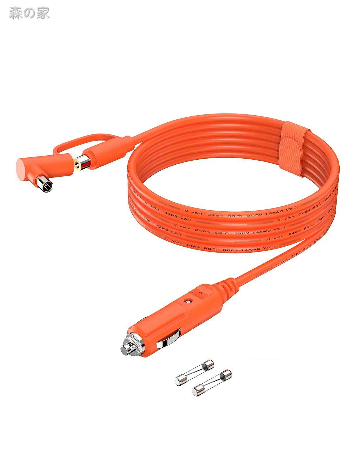 【送料無料】Tonton 12VシガーソケットDC7909 DC8020自動車用シガレット点火器ケーブル7.9x0.9mm/8.0x2.0mm車載充電器 ポータブル電源用 カーチャージャーDC8mm充電ケーブル(2m)