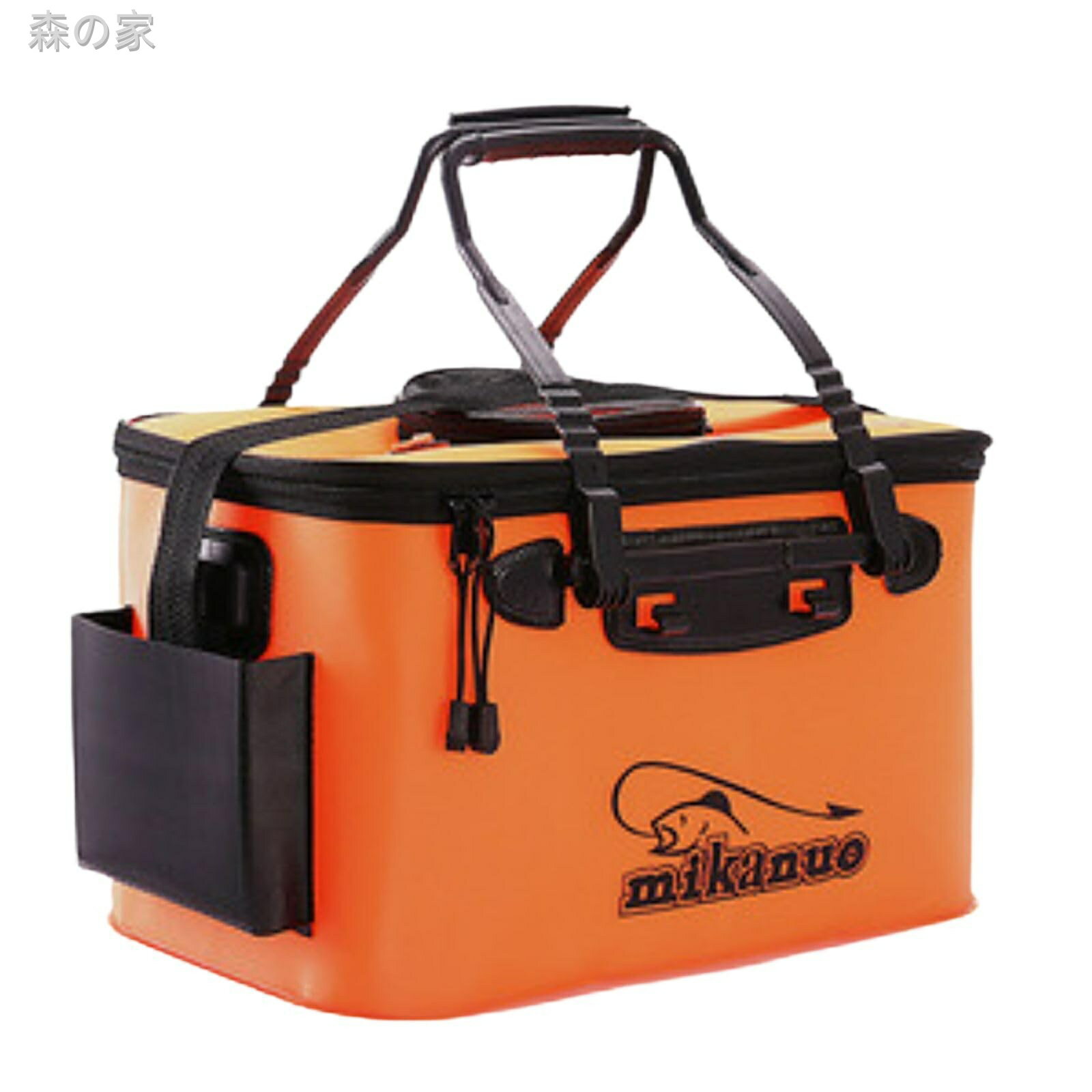 【送料無料】バッカン 釣り クーラーボックス バケツ アウトドア 道具 折りたたみ アジング 活かし 40cm 23l 単品 オレンジ