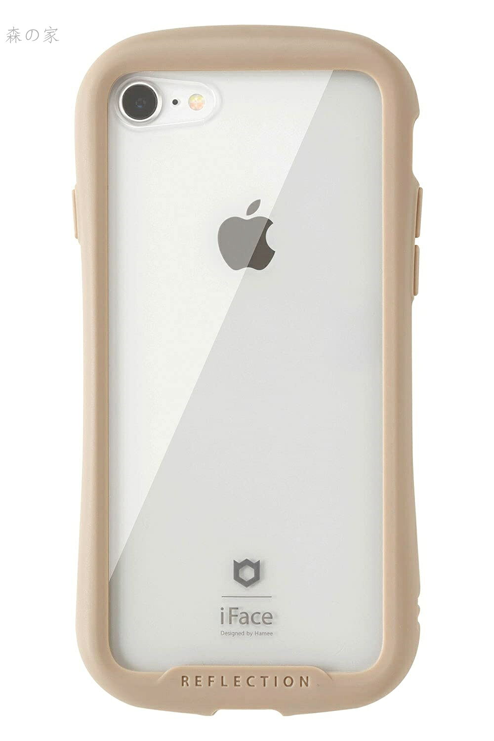 Reflection iPhone SE(第3世代/第2世代)/8/7 ケース クリア 強化ガラス (ベージュ)