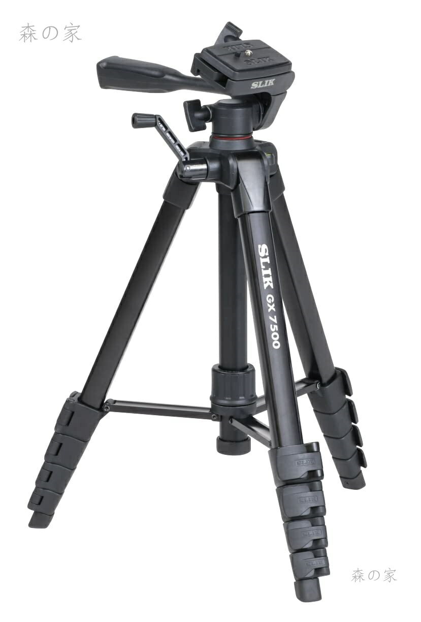 【送料無料】三脚 GX 7500 3ウェイ雲台 最大高172cm 5段式 最大搭載重量1.5kg 5段 レバーロック クイックシュー式 217146