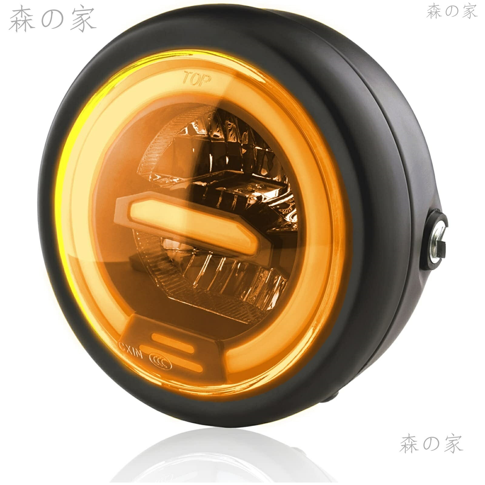 Rakuten - 【送料無料】汎用 LED ヘッドライト イカリング デイライト ポジション モンキー ゴリラ ダックス エストレヤ TW200 TW225 FTR223 250TR カスタム イエロー 黄