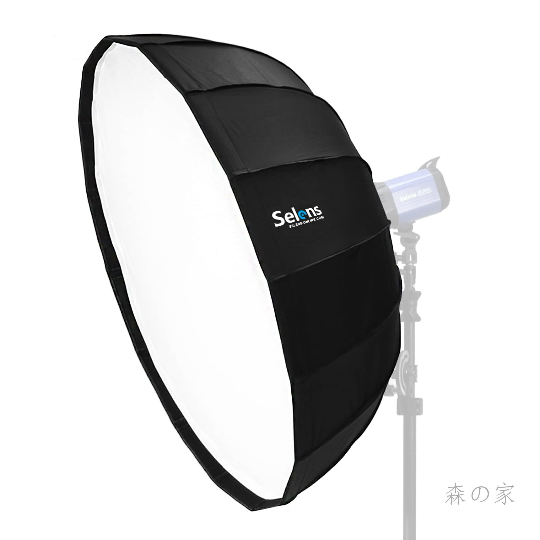 Rakuten - 【送料無料】ソフトボックス 十六角形 105cm レードーム型 ディフューザー ボーエンズマウント適用 一秒展開 折り畳み 写真撮影 モノライト ポートレート ストロボ撮影適用