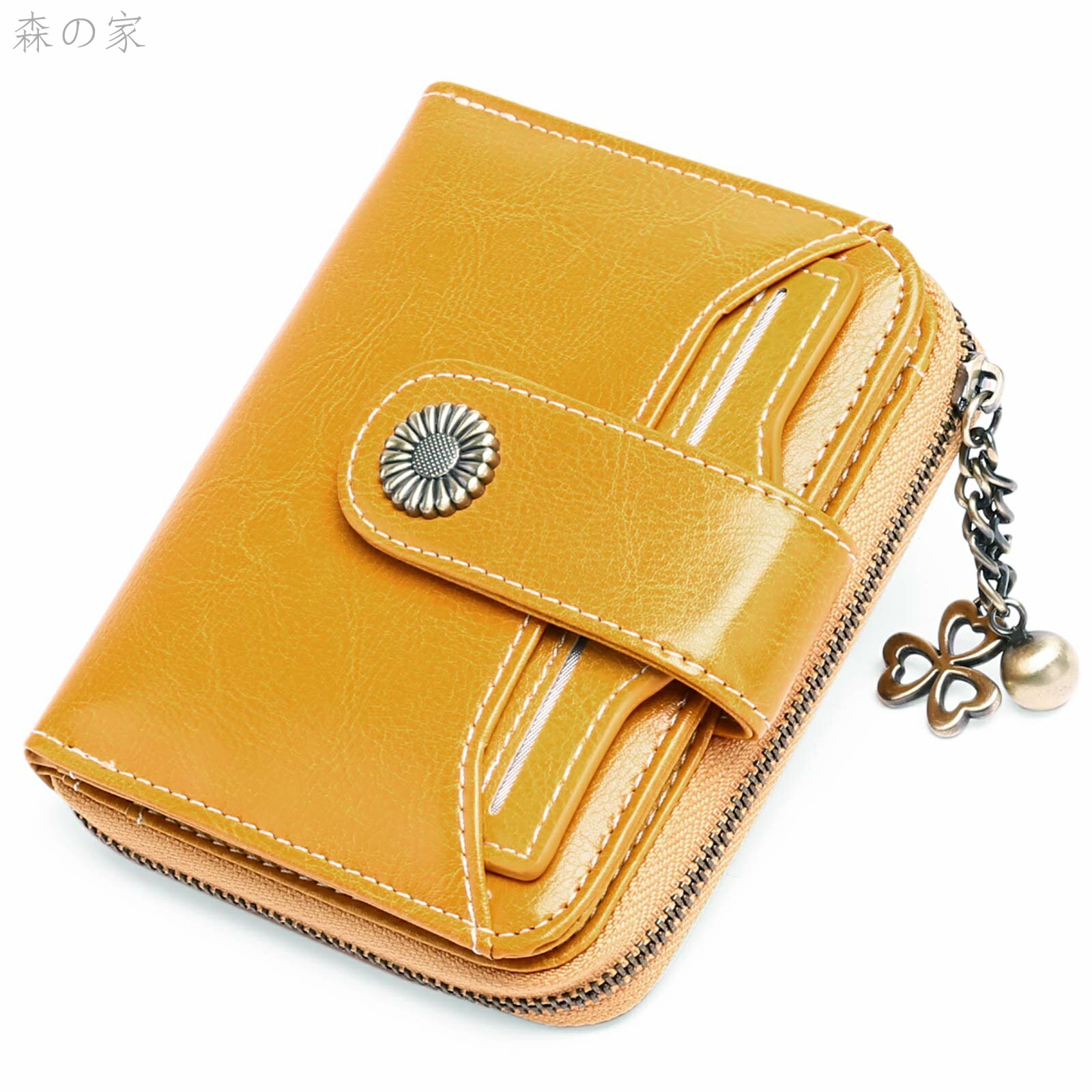 【送料無料】財布 レディース 二つ折り 財布 本革 人気 おしゃれ 触り良い 正規品 (小銭入れ付き) RFID＆磁気スキミング 防止
