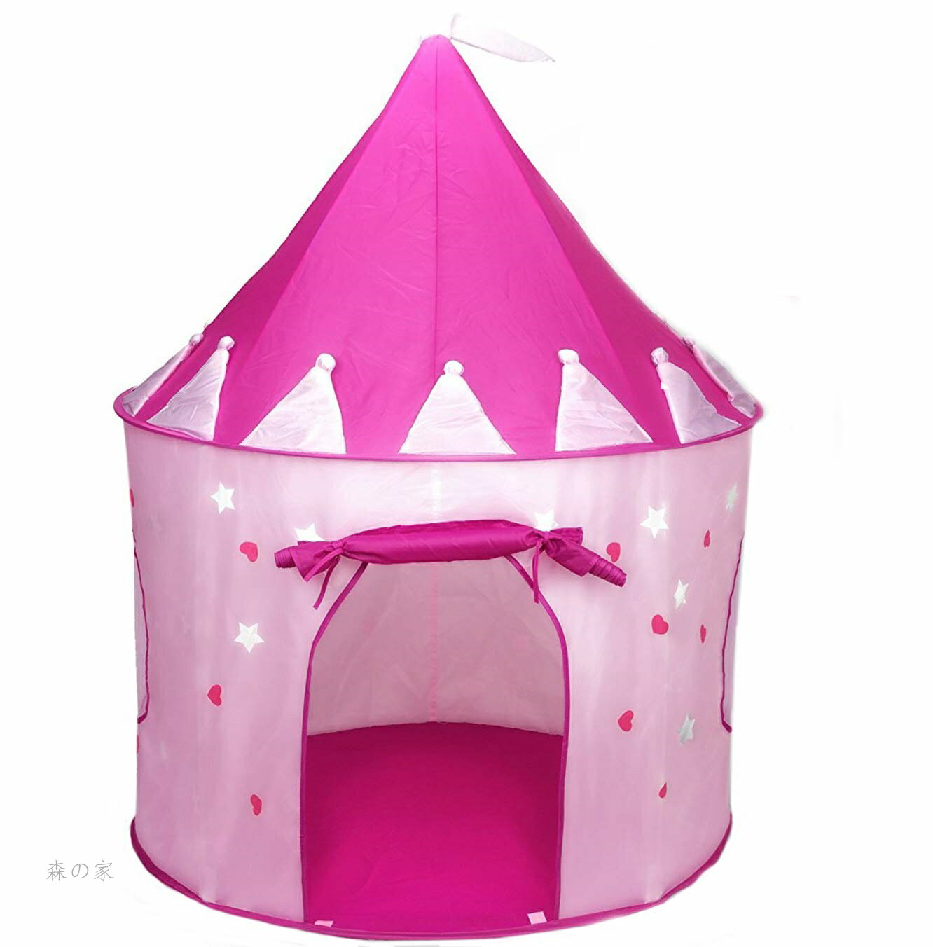 【送料無料】プリンセステント 子供用 遊ぶハウス 室内屋外でも 可愛い お城テント 折りたたみ式 遊具テント(ピンク)
