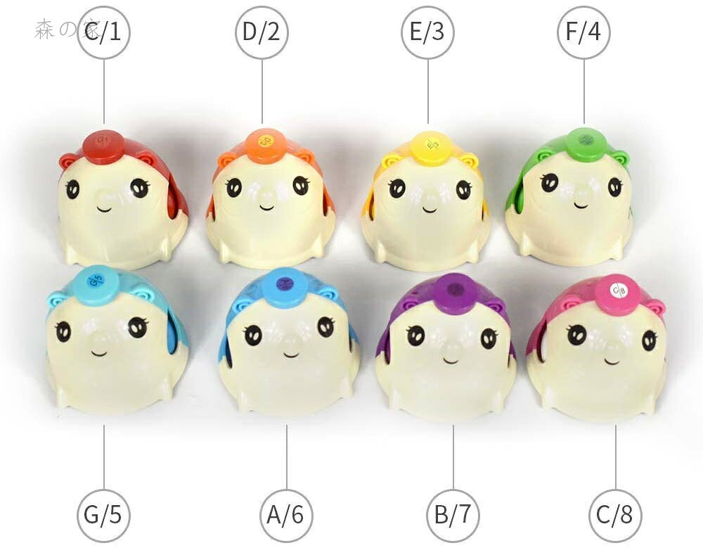 【送料無料】ミュージックベル　ハンドベル　マウスベル　ギフト 音楽 打楽器 8色セット カラフル ギフト 新年 — vista 2