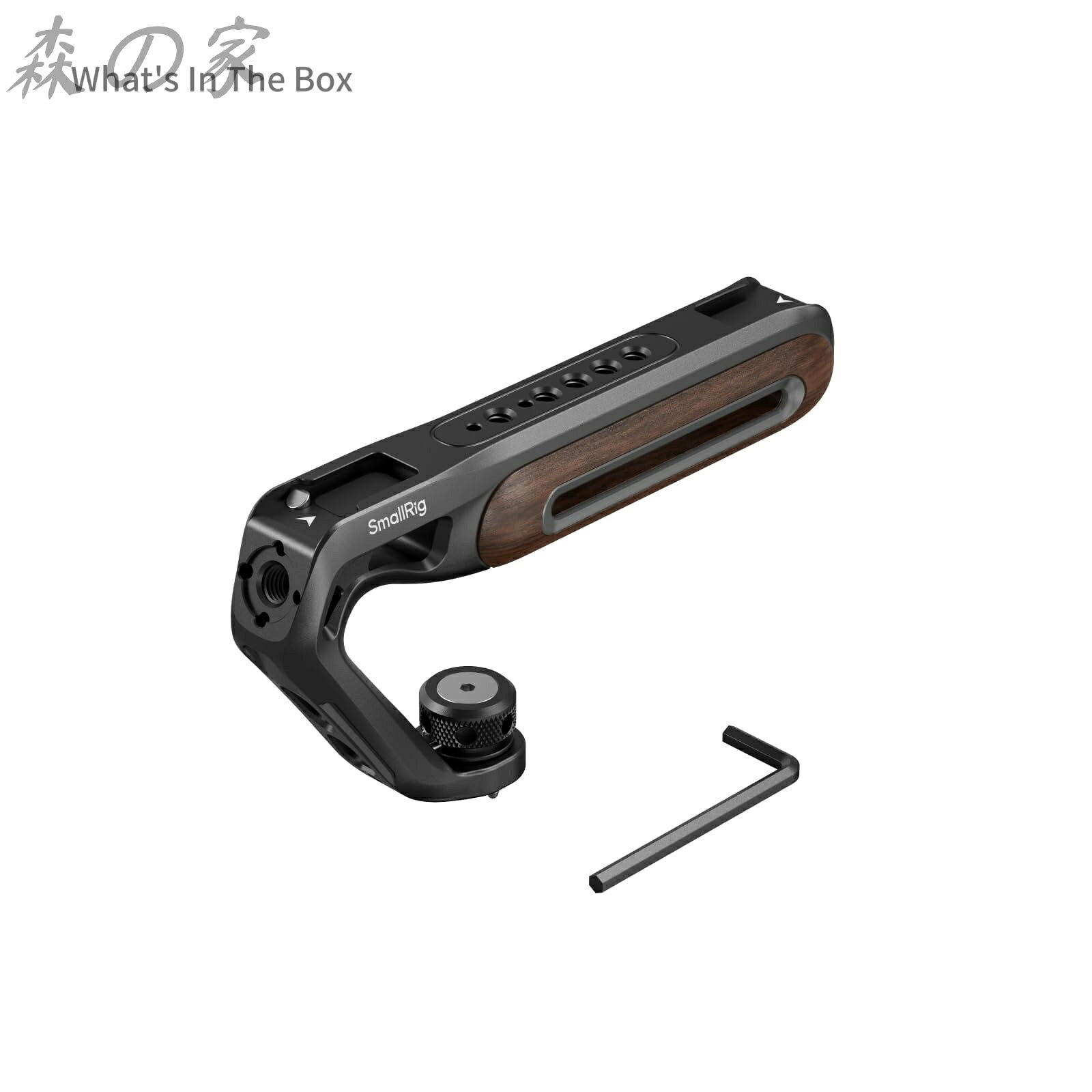 【送料無料】SmallRig カメラ用グリップトップハンドル（木製トップハンドル（ARRI用、伸縮式1/4インチ-20および3/8インチ-16ネジ付き） 最大耐荷重15kg — vista 3
