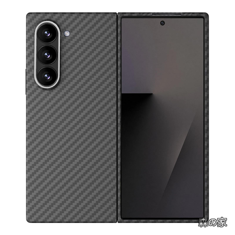 樂天商城 - 【送料無料】Galaxy Z Fold 7 ケース アラミド繊維 カーボン風 ギャラクシ ケース極薄0.64mm 超軽量16g 耐衝撃 マット（黒）