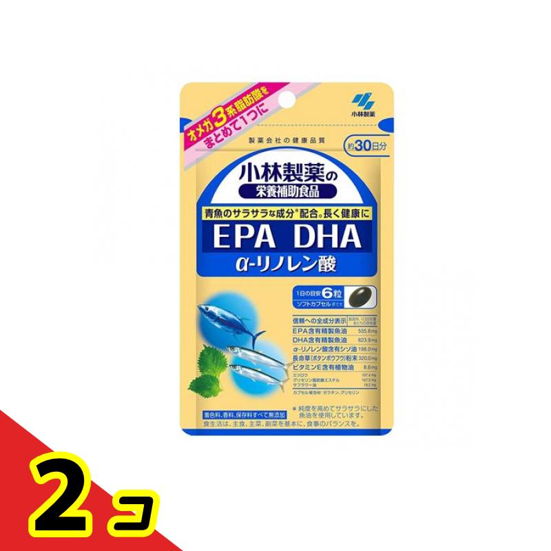小林製薬の栄養補助食品 EPA DHA α-リノレン酸 180粒 2個セット