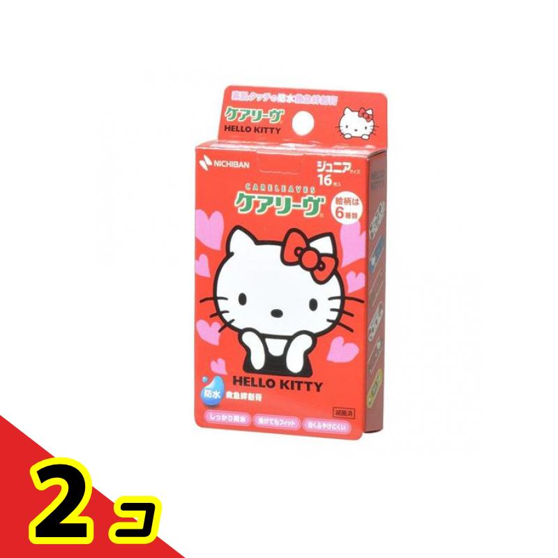 樂天商城 - ケアリーヴ キャラクター ジュニアサイズ ハローキティ 16枚入 (CLB16KT) 2個セット