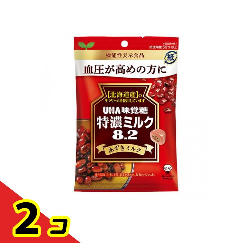 UHA味覚糖 特濃ミルク8.2 あずきミルク 93g 2個セット