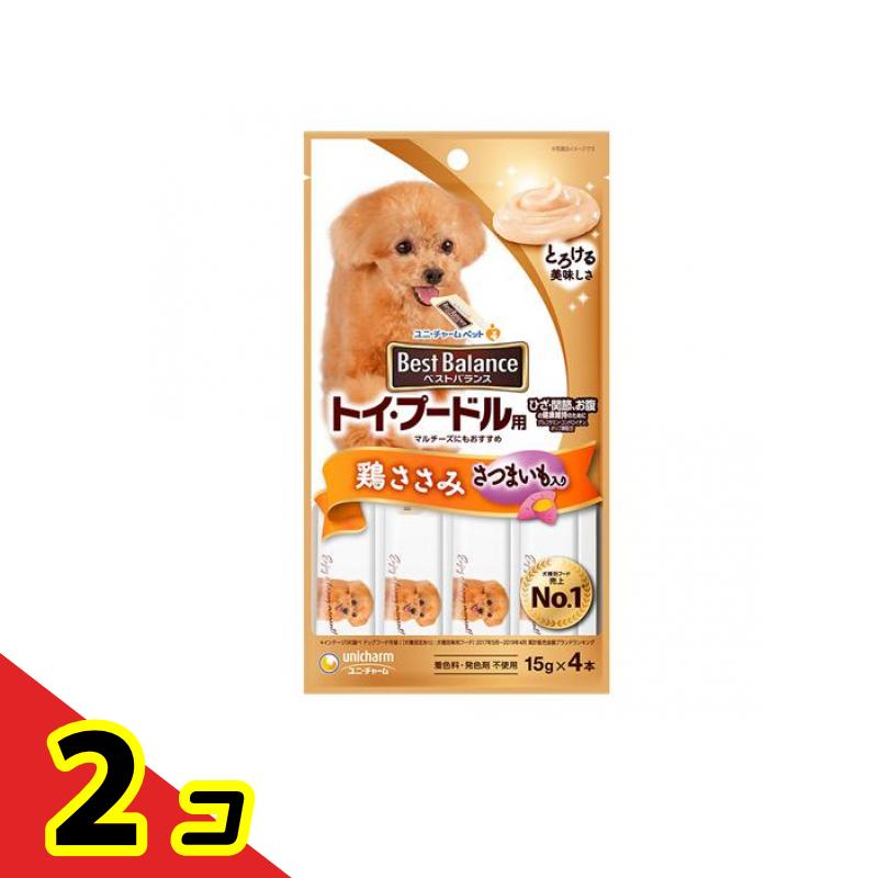 ベストバランスおやつ トイ・プードル用 鶏ささみ 15g× 4本入 2個セット