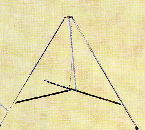 【旗用品】三脚台 経9mm クロームメッキ製