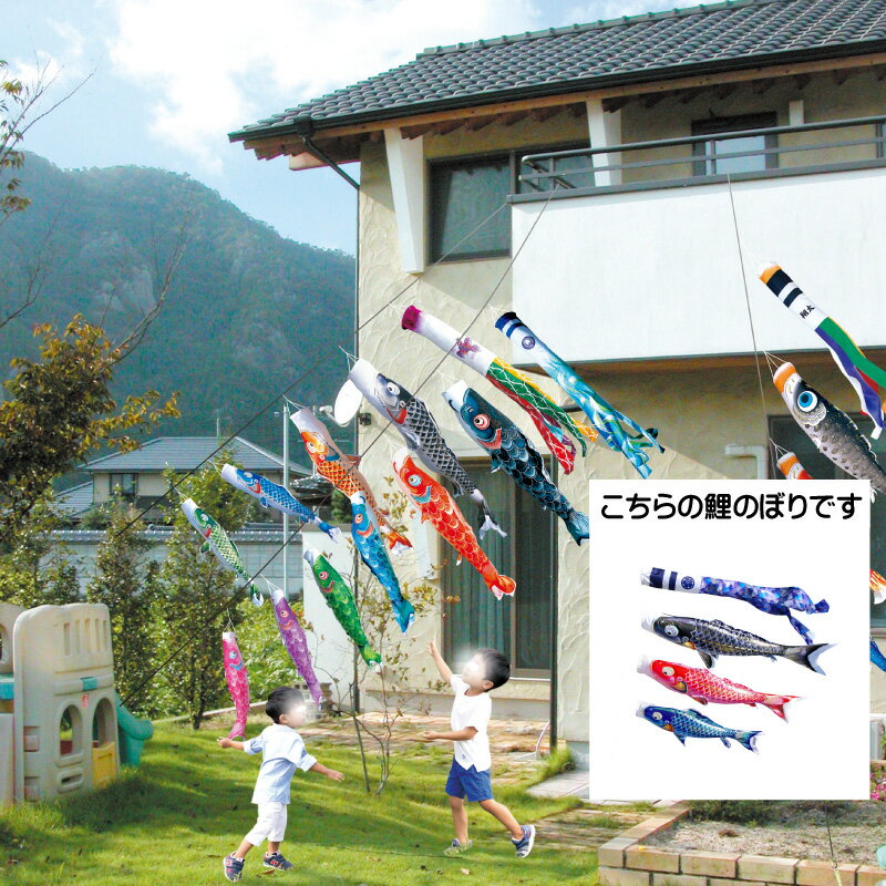 千寿 1.2m6点 鯉3匹 にわデコセット 徳永鯉 こいのぼり 鯉のぼり KOINOBORI 日本製