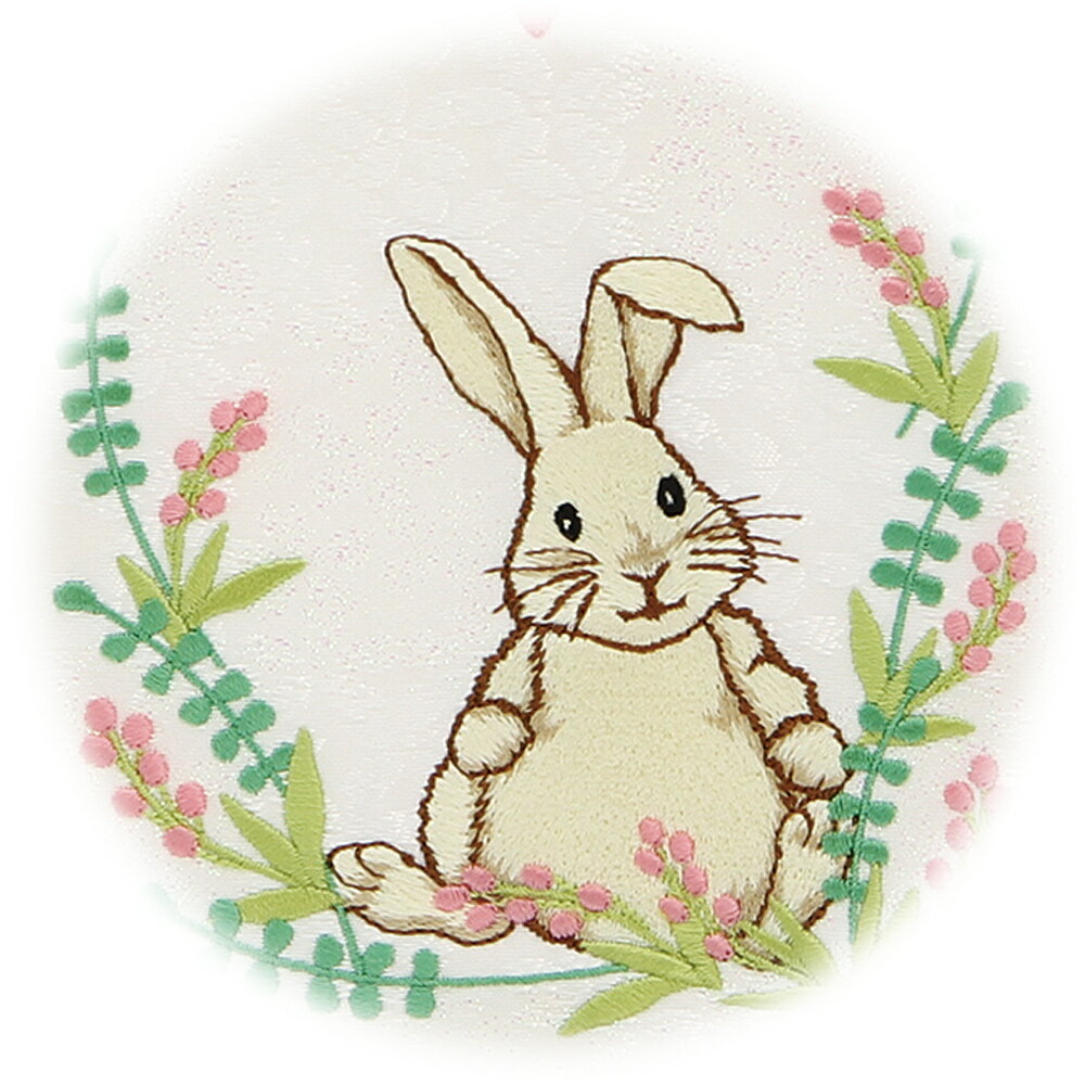 名前旗 雛人形 特織 小 白 若草にうさぎ 花舞桃飾り 薄桃糸刺繍名入れ 別料金にて生年月日入れ可能 村上鯉幟 桃の節句 2025年節句飾り 人気 女の子 卯年 兎 | 節句 初節句 刺繍 ひな祭り ひなまつり ヒナまつり 雛祭り ミニサイズ ミニ プレゼント