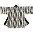 【半纏・法被】祭・踊り袢天 吉原 白地に黒 B9295【お祭用品/祭用品/お祭り/祭り小物】【はっぴ・はんてん・半被・袢纏】