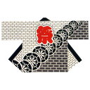 【半纏・法被】祭・踊り袢天 吉原/れんが柄 白/グレー B9319【お祭用品/祭用品/お祭り/祭り小物】【はっぴ・はんてん・半被・袢纏】