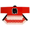 【半纏・法被】祭・踊り袢天 吉原/れんが柄 赤 B9324【お祭用品/祭用品/お祭り/祭り小物】【はっぴ・はんてん・半被・袢纏】