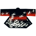【半纏・法被】祭・踊り袢天 鶴 黒/赤 B9343【お祭用品/祭用品/お祭り/祭り小物】【はっぴ・はんてん・半被・袢纏】