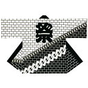 【半纏・法被】祭・踊り袢天 れんが柄/吉原 ねずみ/黒 B9265【お祭用品/祭用品/お祭り/祭り小物】【はっぴ・はんてん・半被・袢纏】