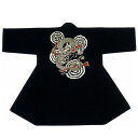 【半纏・法被】本染袢天 硫化染 濃紺 龍/渦 B9435 【お祭用品/祭用品/お祭り/祭り小物】【はっぴ・はんてん・半被・袢纏】