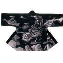 【半纏・法被】シルクプリント袢天 龍 黒 B9086 【お祭用品/祭用品/お祭り/祭り小物】【はっぴ・はんてん・半被・袢纏】